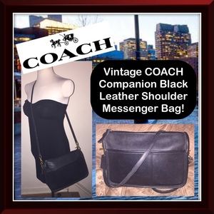 Vtg COACH Companion Leather Shoulder Messenger Bag